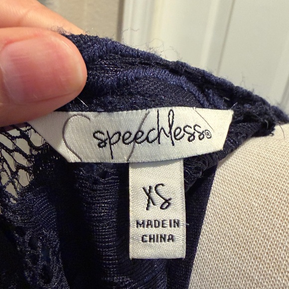 Speechless Navy Lace Mini Dress - Picture 8 of 9